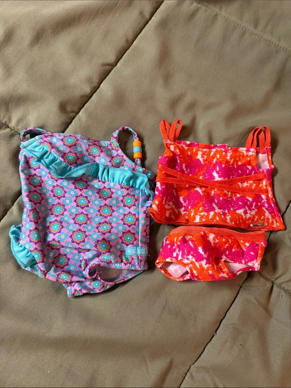American Girl Doll Swimsuit Set - Pink, Turquoise